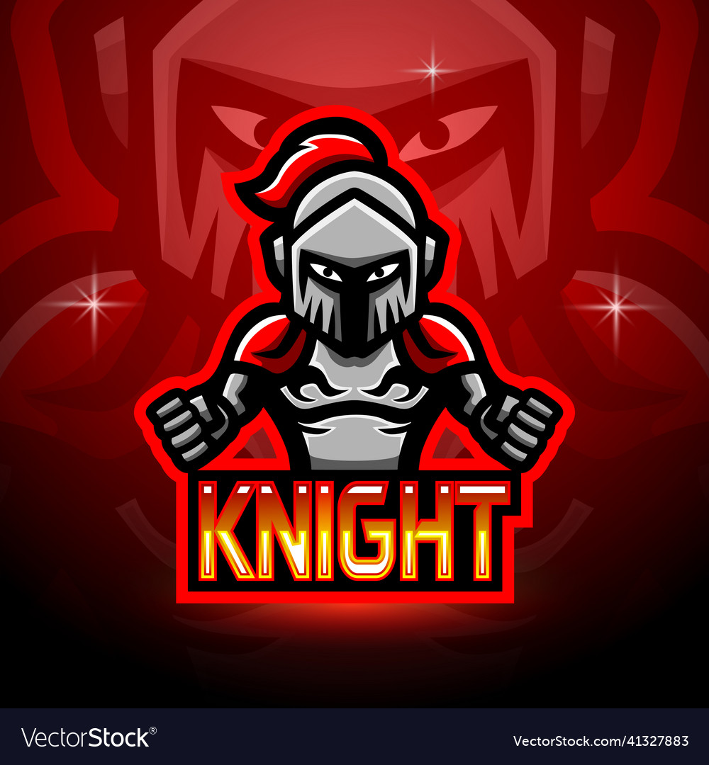 Knight esport logo mascot design Royalty Free Vector Image