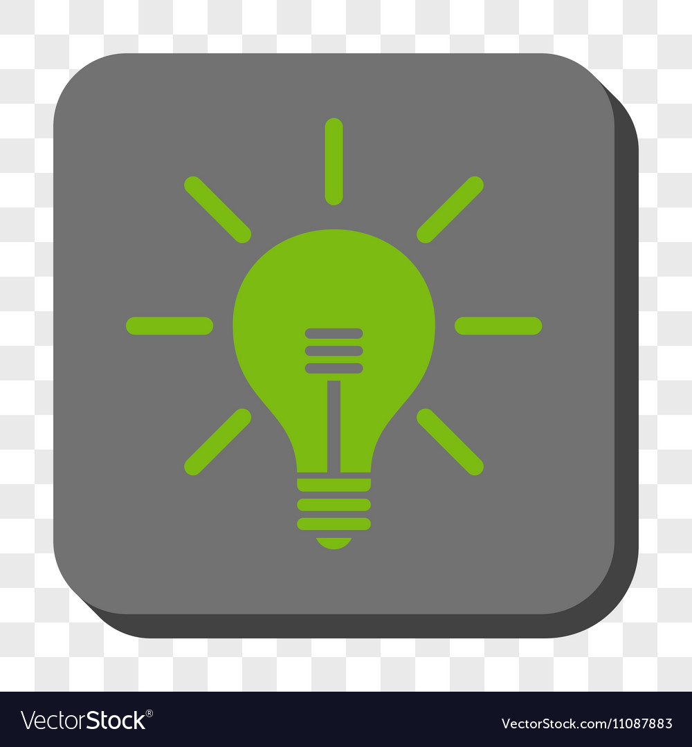 Light bulb rounded square button
