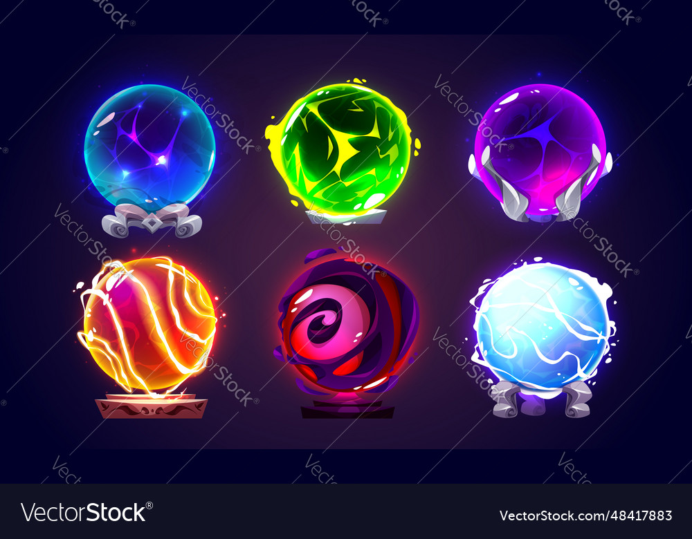 Magic Glass Ball With Fortune Prediction Power Vector Image