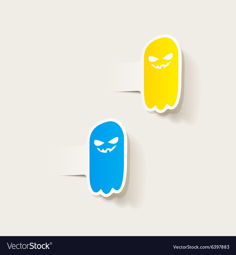 Realistic design element monster