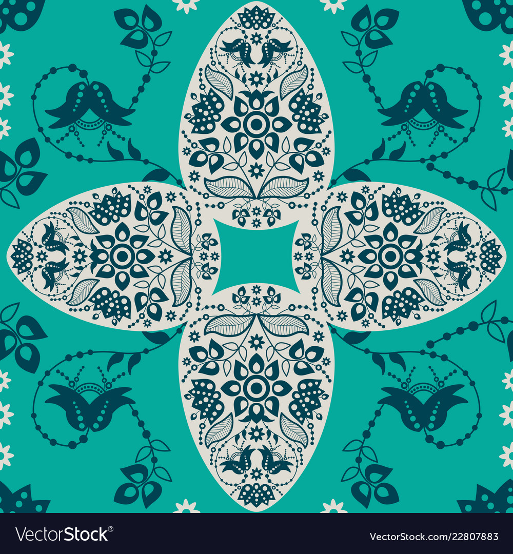 Seamless pattern with decorative elements vector image Seamless pattern with decorative elements