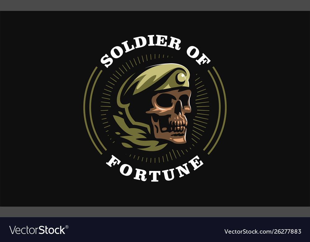 Skull in a military beret