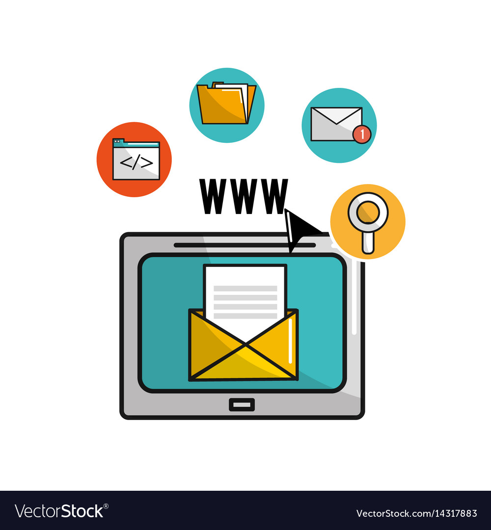Television with folder file data and digital icons