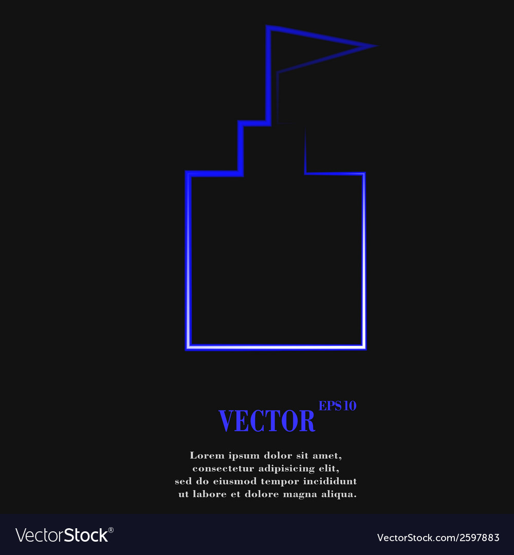 Tower flat modern web button and space for your