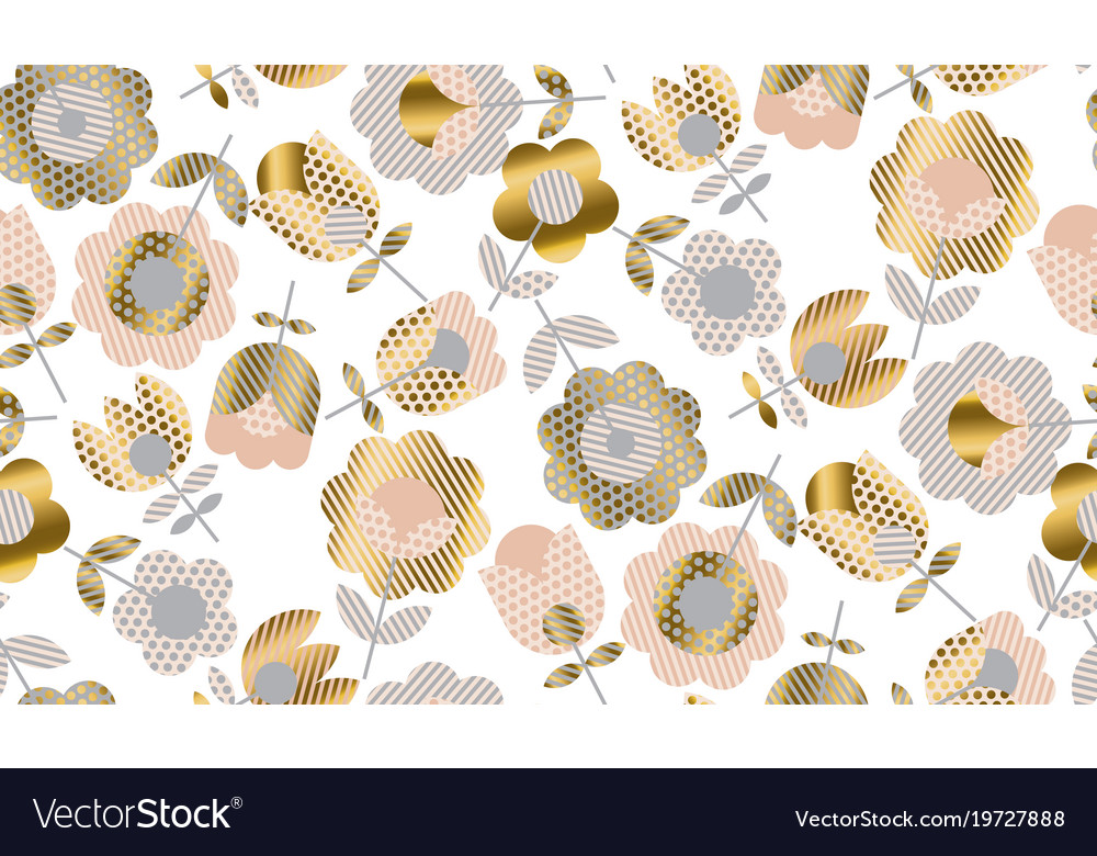 Abstract elegant geometric tulip floral pattern