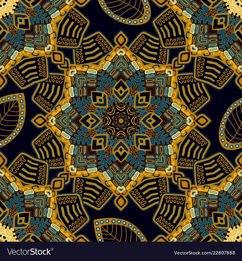 Abstract ornamental seamless pattern colorful Vector Image Abstract ornamental seamless pattern colorful