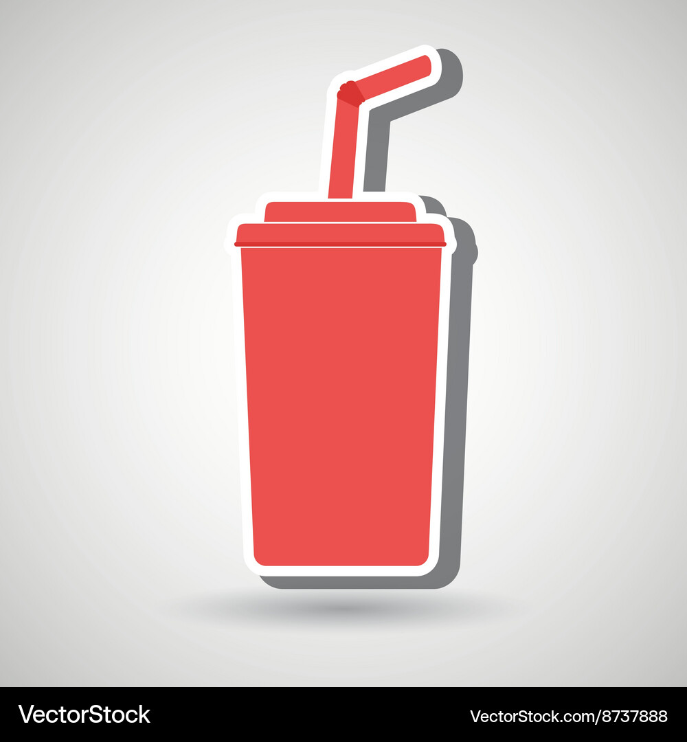 Beverage flat icon design Royalty Free Vector Image
