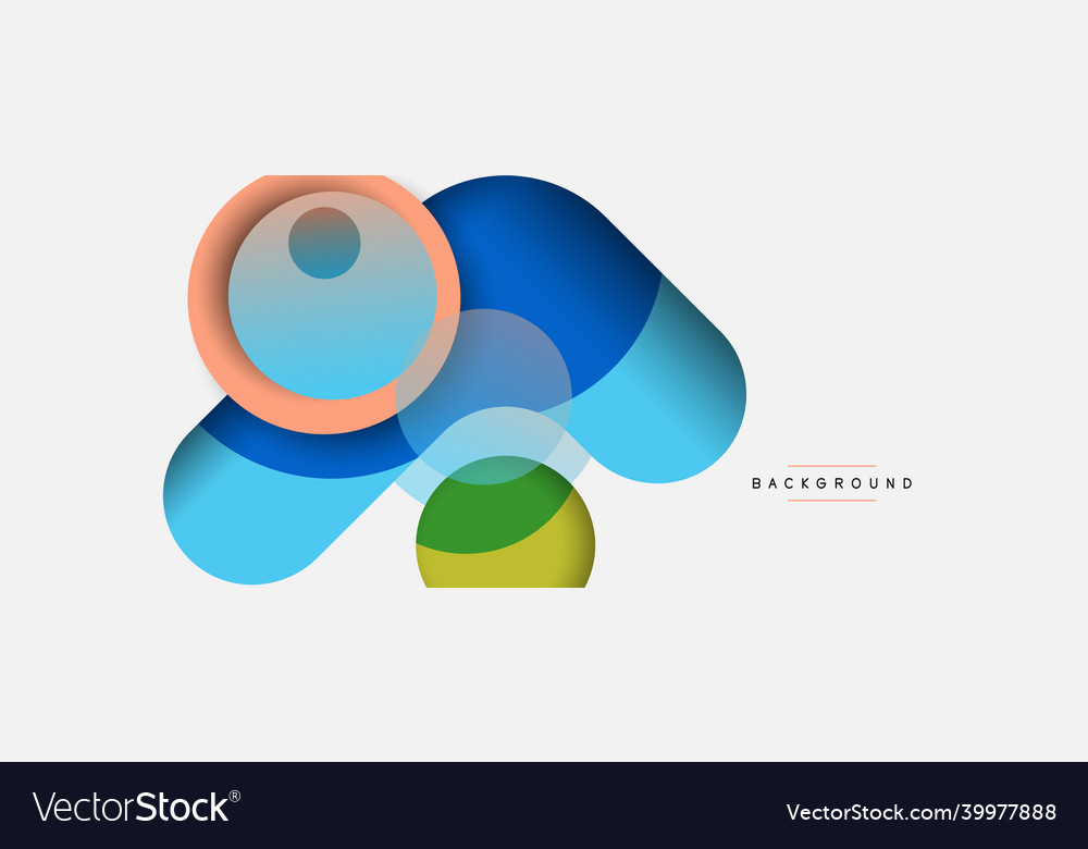 Circle and round shapes abstract background