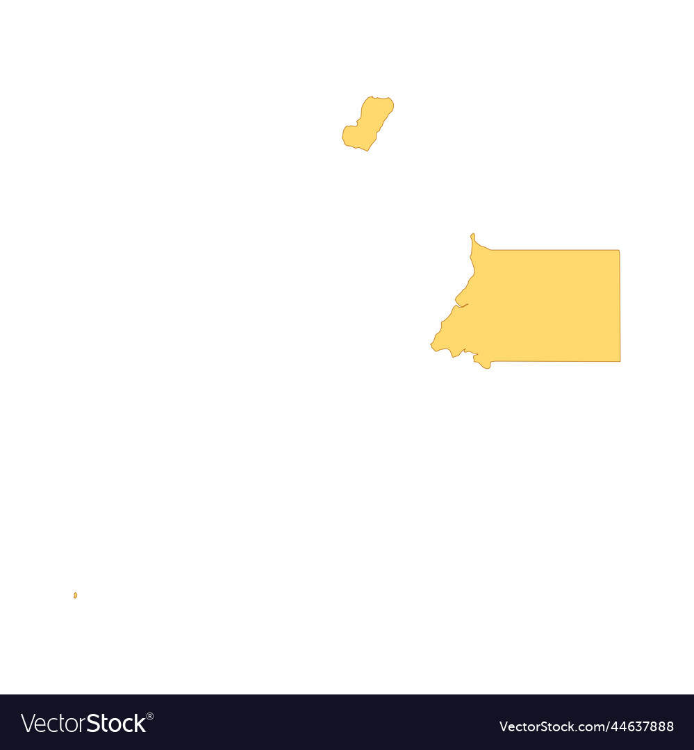 Equatorial guinea map color line element border vector image Equatorial guinea map color line element border