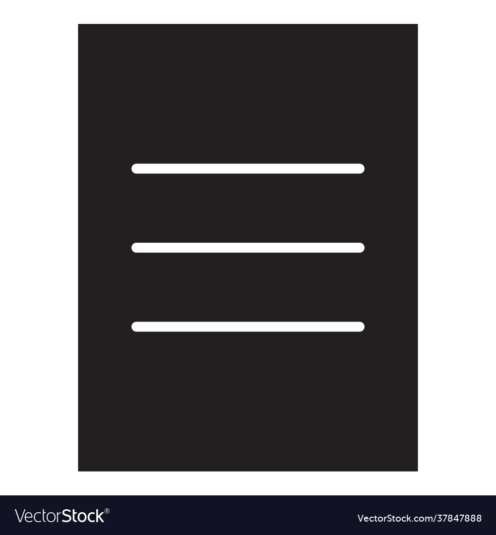 File and document paper icon on white background vector image File and document paper icon on white background