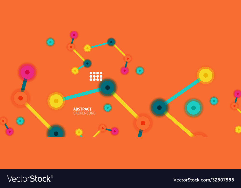 Flat style geometric abstract background round