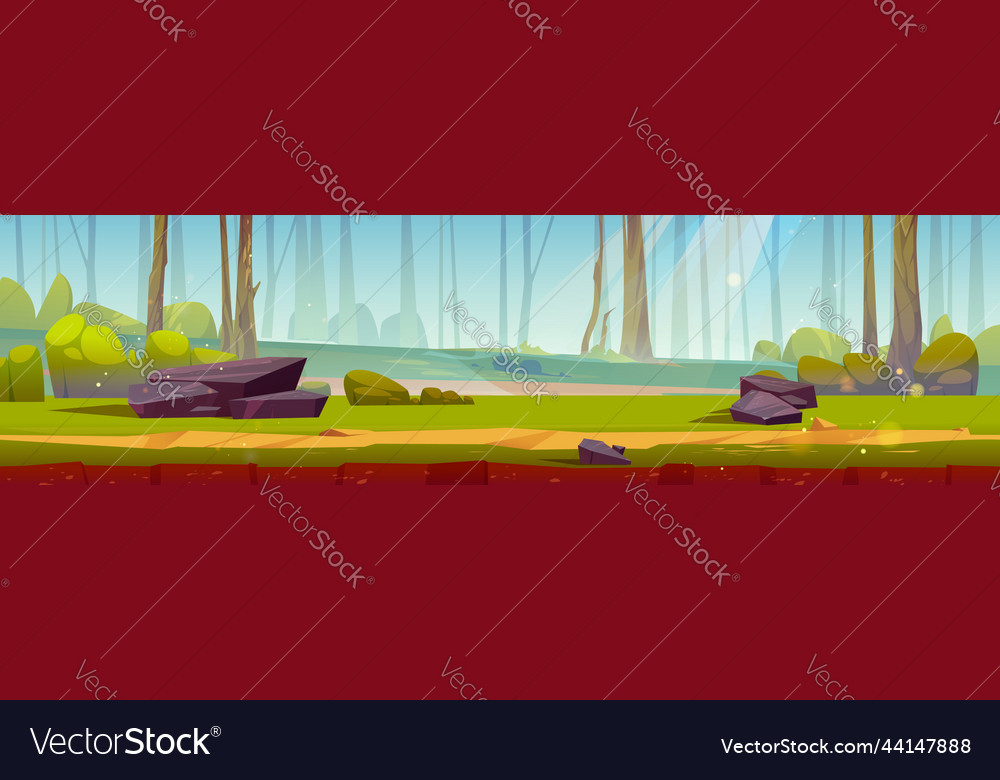Game ground texture of road in forest Royalty Free Vector Game ground texture of road in forest Royalty Free Vector