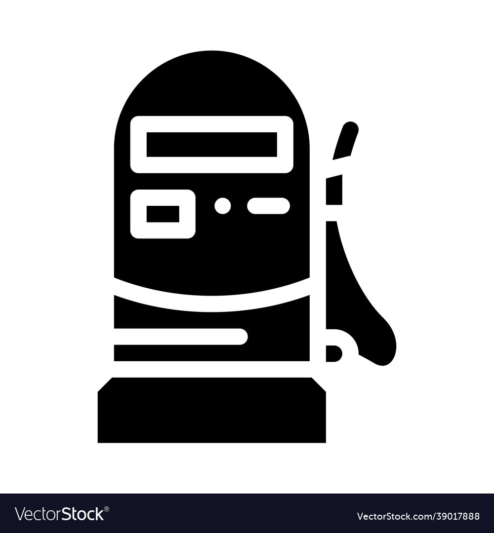 Gas station vending machine glyph icon