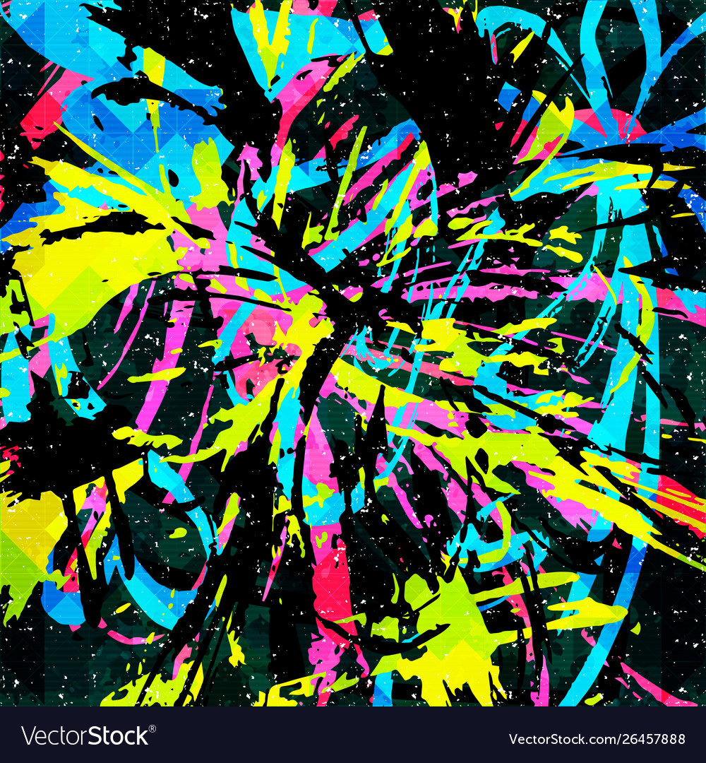 Geometric abstract color pattern in graffiti