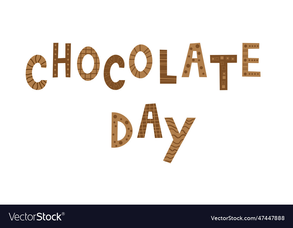 Happy chocolate day handschriftlicher Text