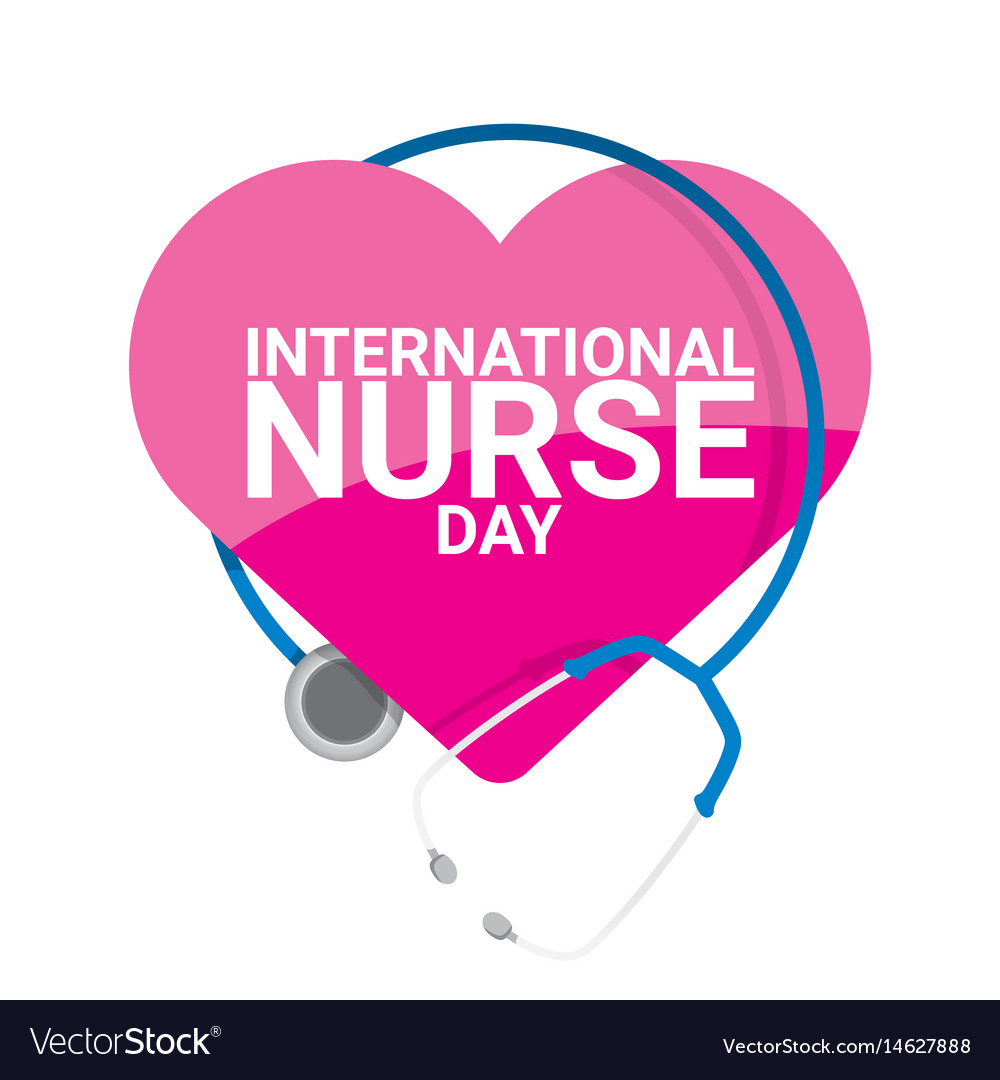 International nurse day label Royalty Free Vector Image