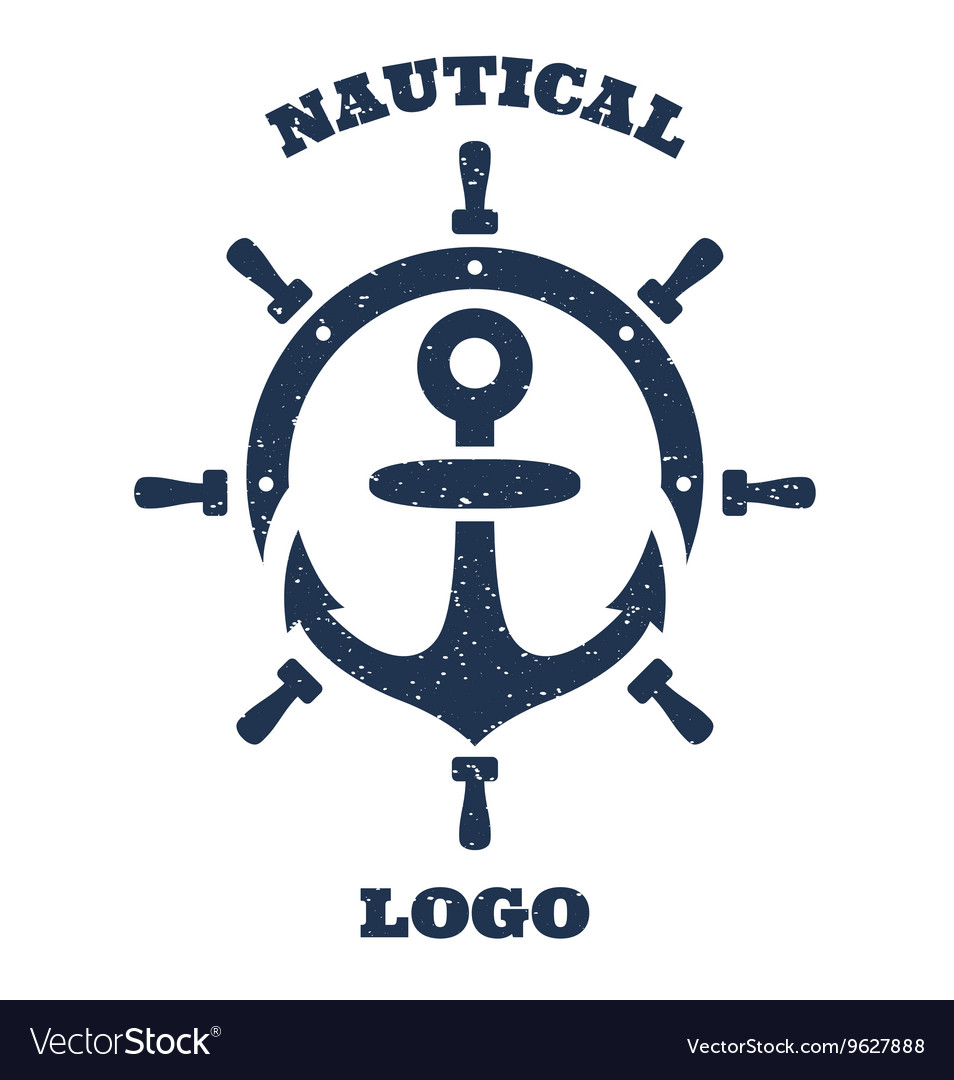 Lighthouse and anchor logo Royalty Free Vector Image