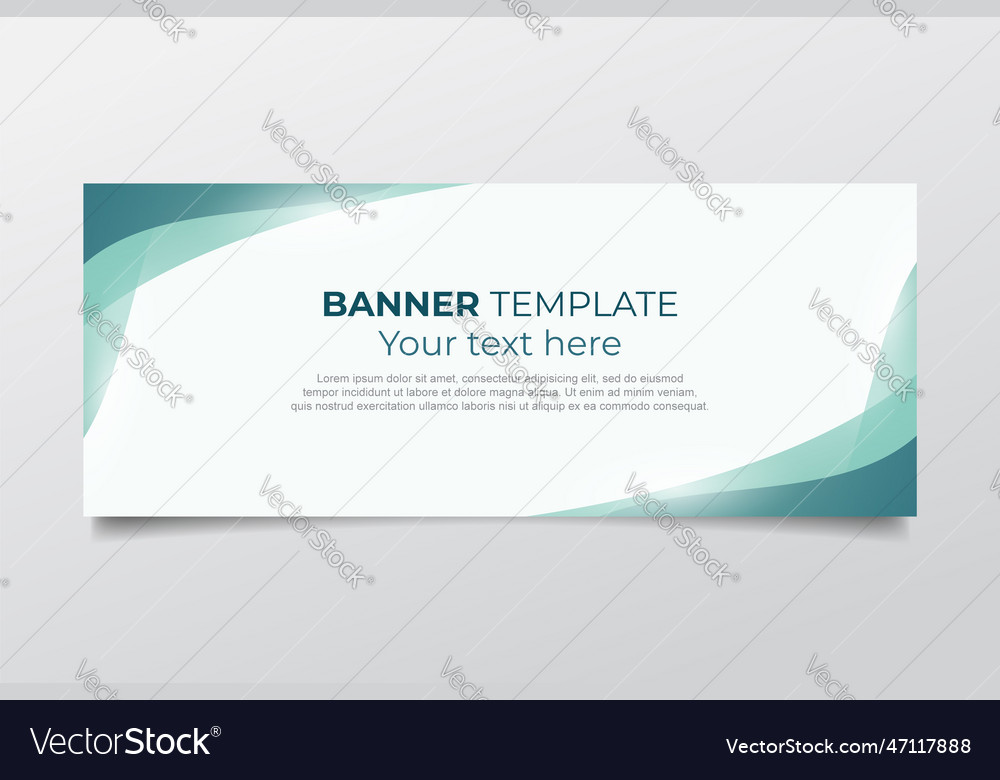 Modern web banner with text template