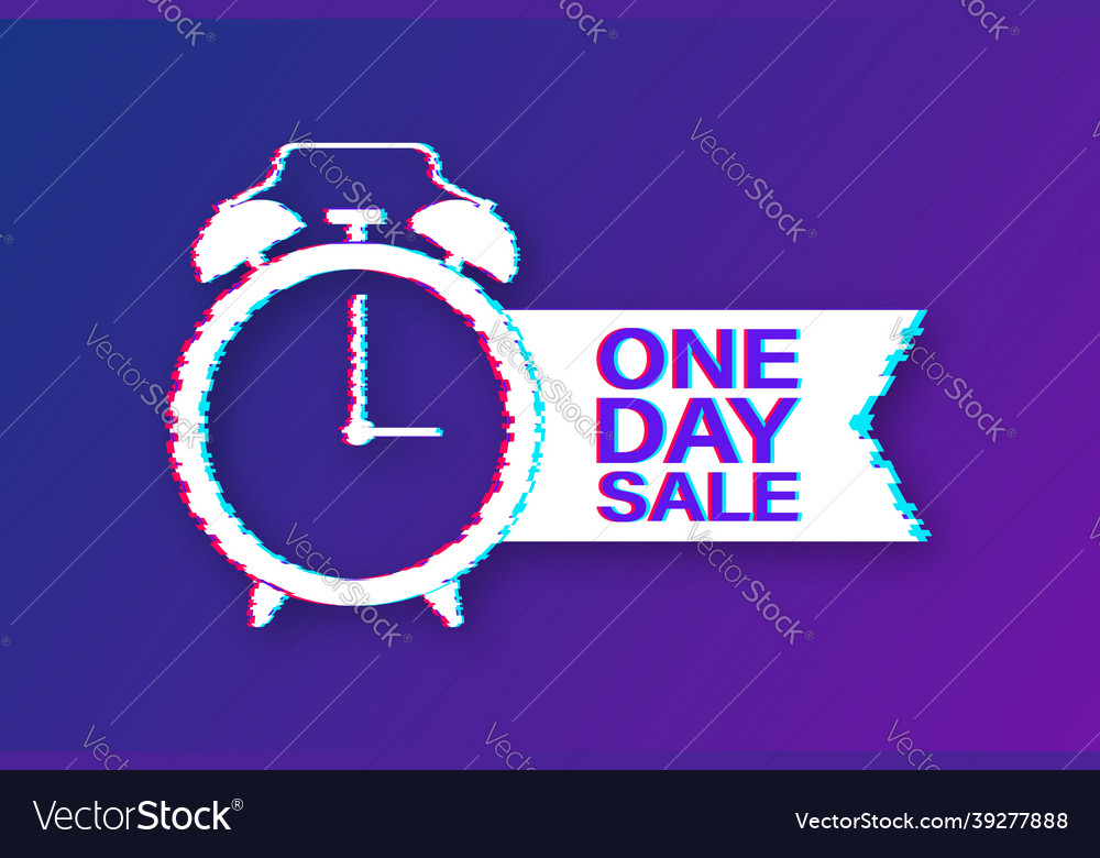 One day sale special offer price sign glitch