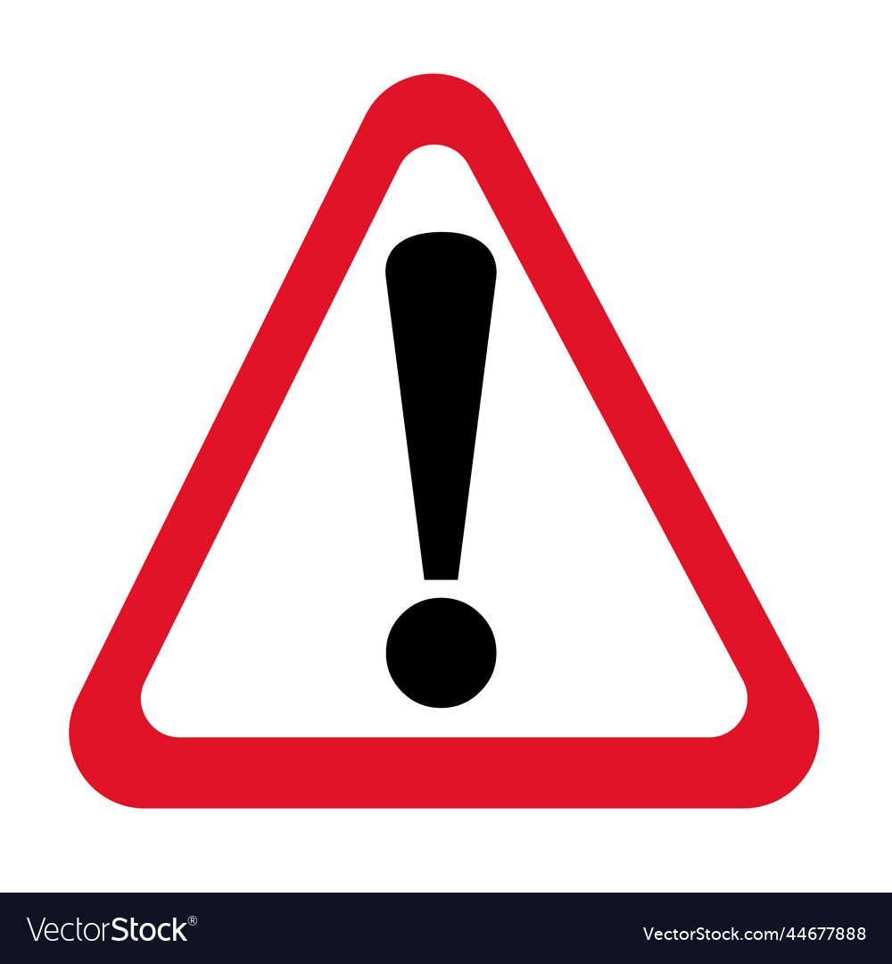 Red Warning Triangle Sign