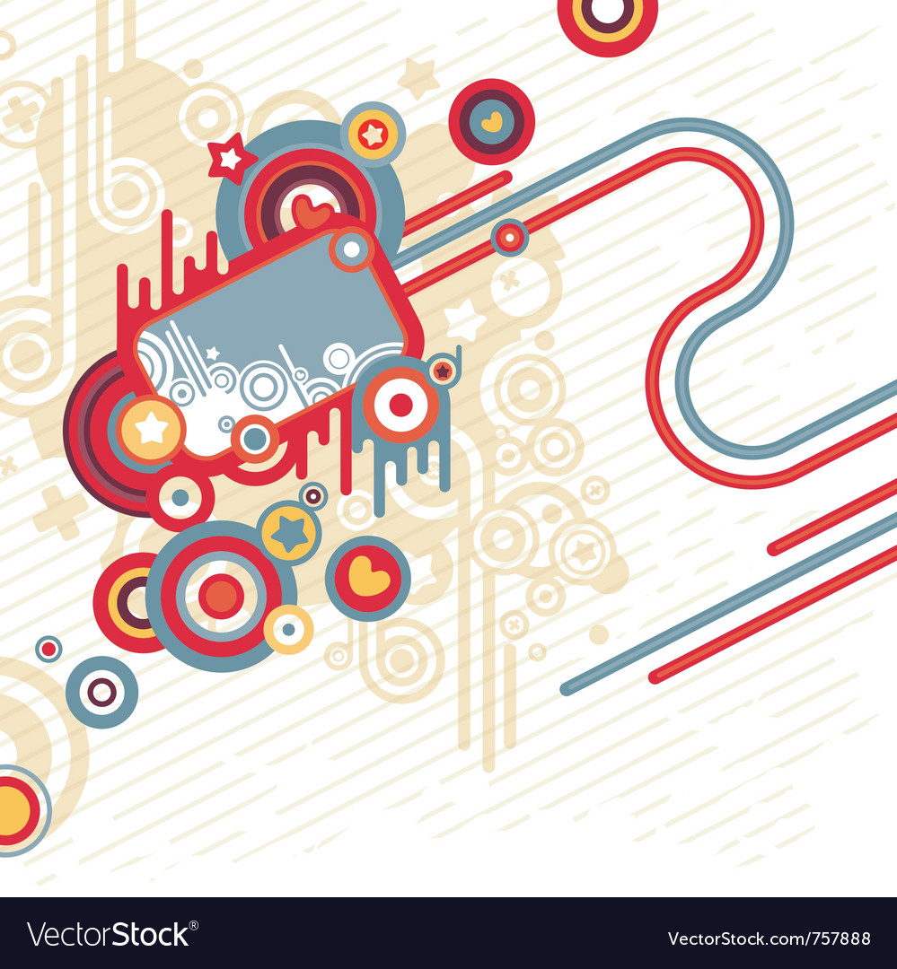 Retro Colorful Abstract Background