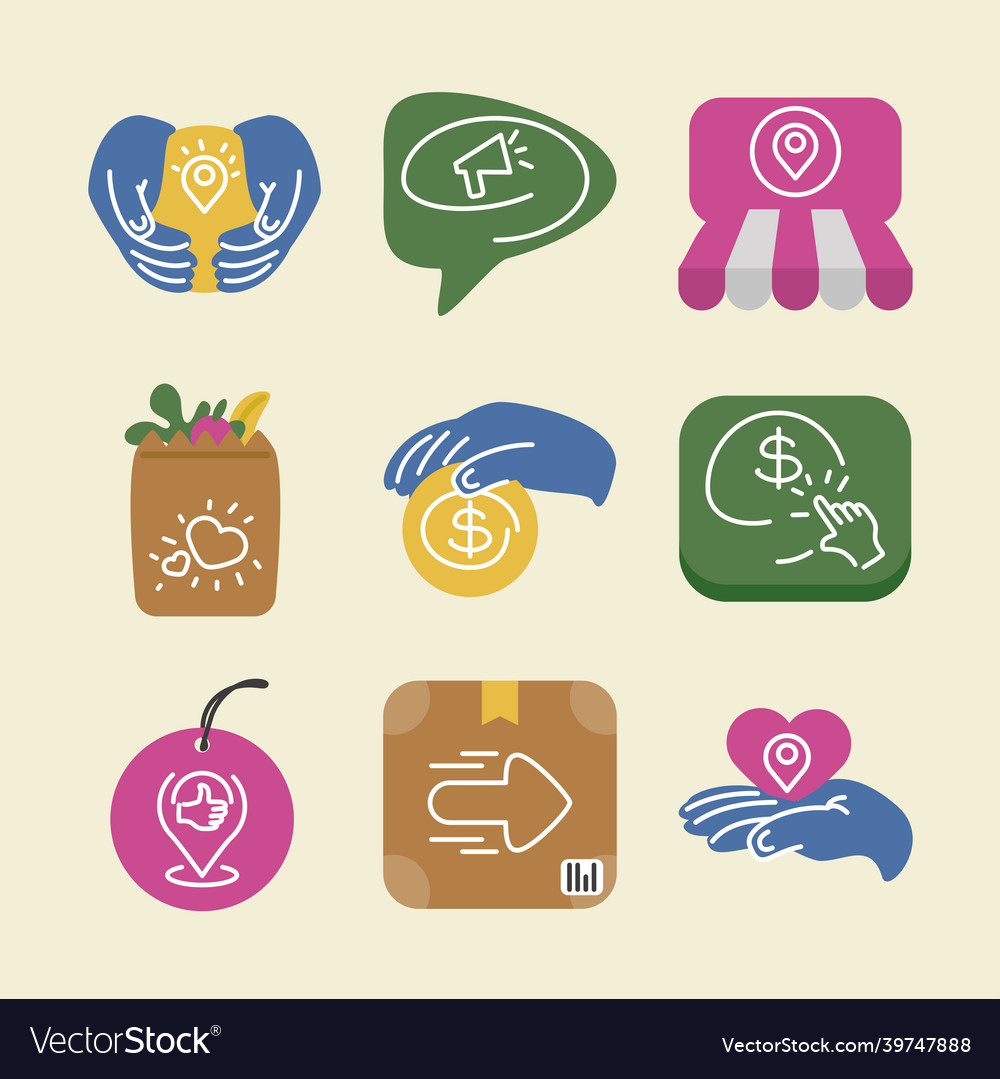 Small Business Icons Royalty Free Vector Image