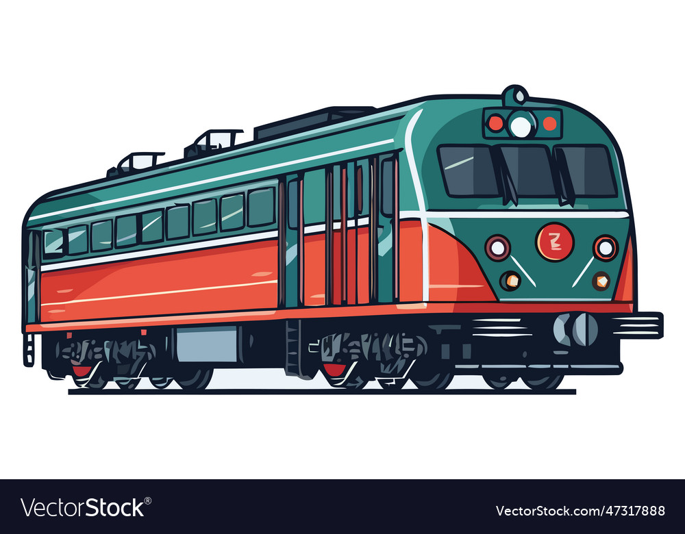 Steam train on the move Royalty Free Vector Image