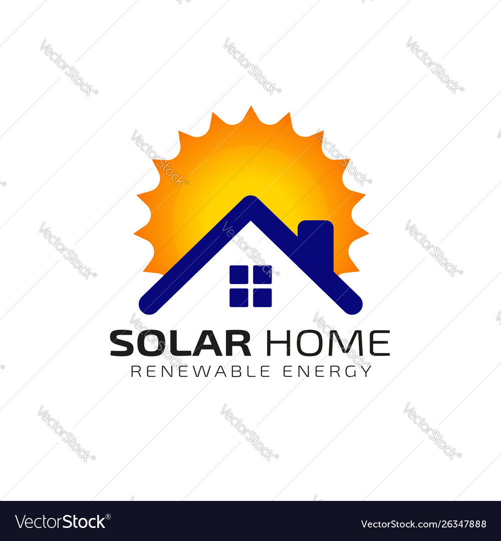 Sun solar energy logo design template tech Vector Image