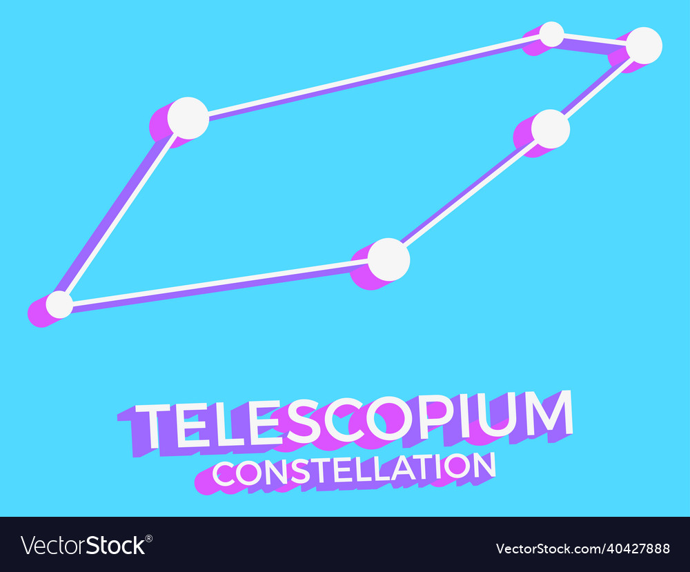 Telescopium constellation 3d symbol