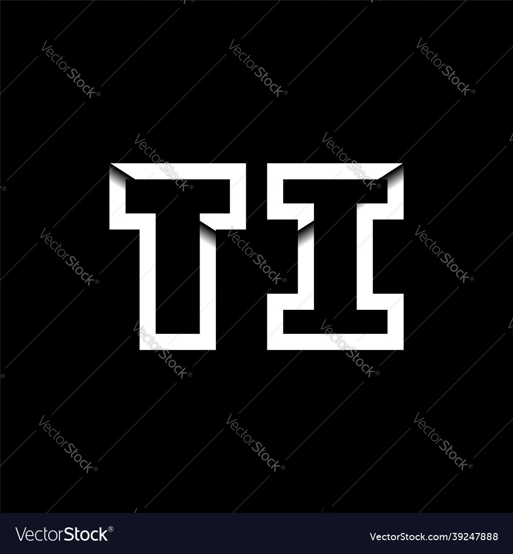 Ti monogram envelope shape style