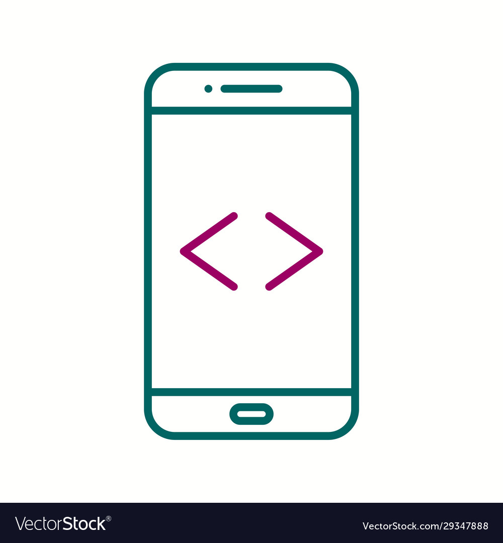 Unique code line icon