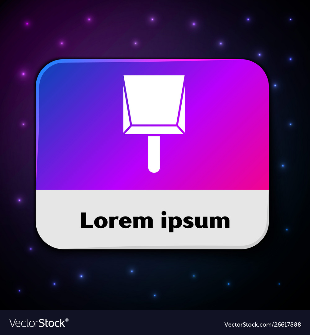 White dustpan Ikone isoliert auf schwarzem Hintergrund
