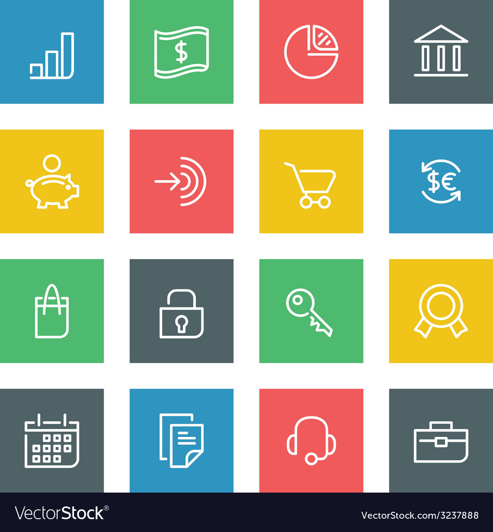 White thin line icons set for web and mobile