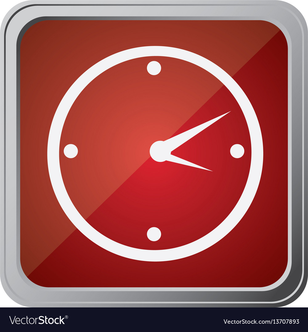 Button with wall clock background red