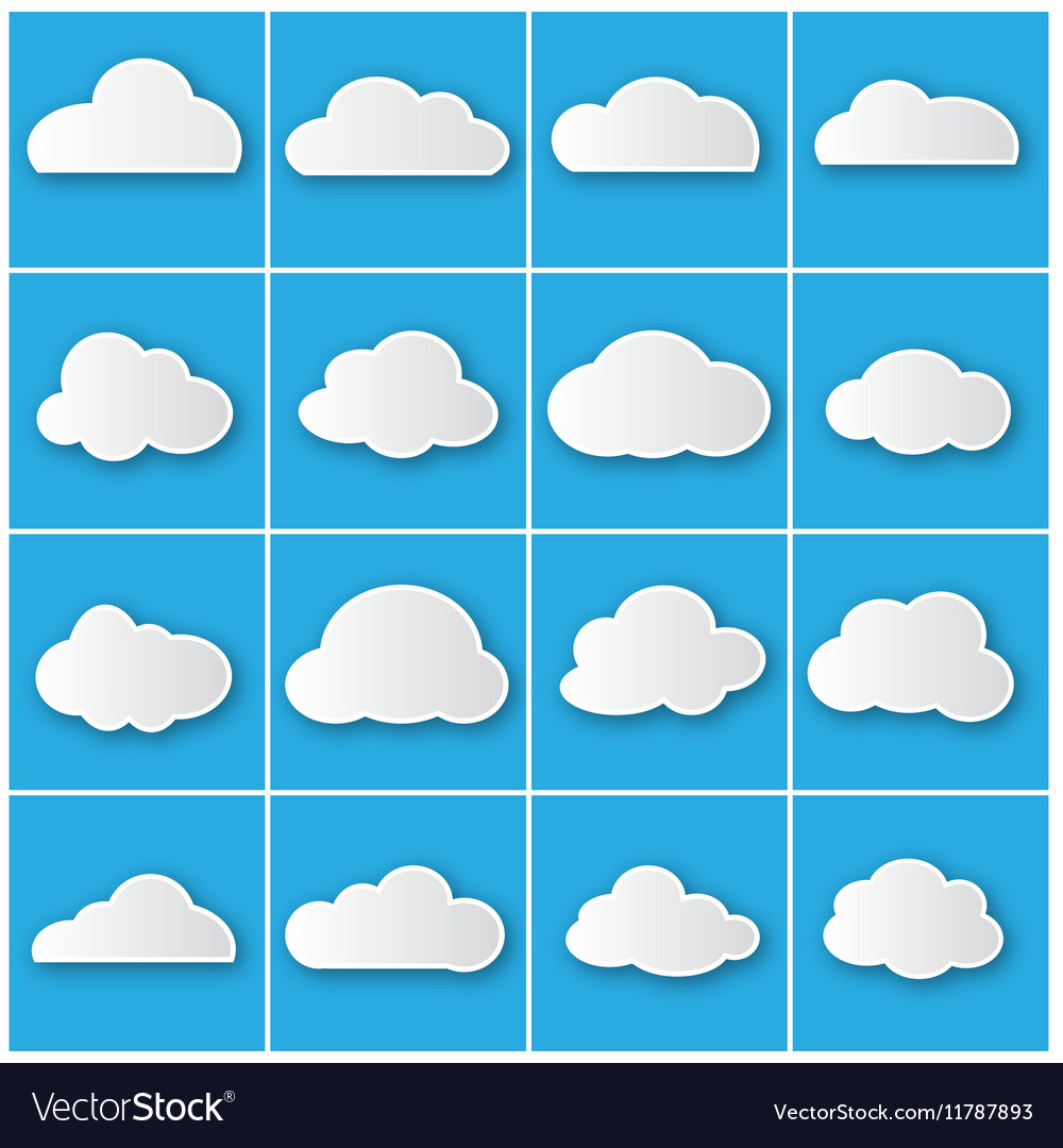 Cloud icons set