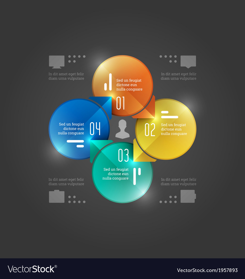 creative infographics circles diagram royalty free vector