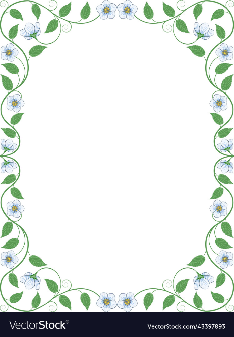 Decorative floral frame Royalty Free Vector Image