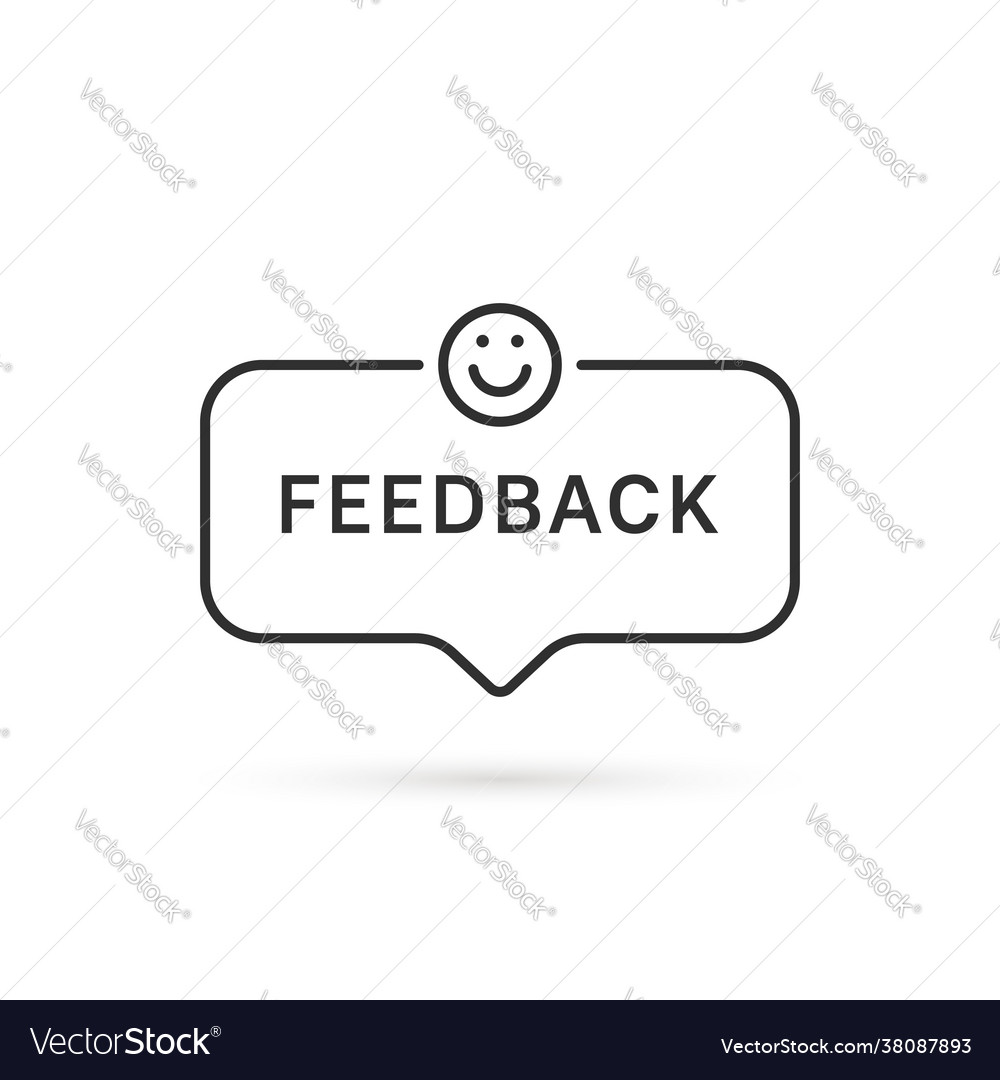 Feedback like smile with linear bubble