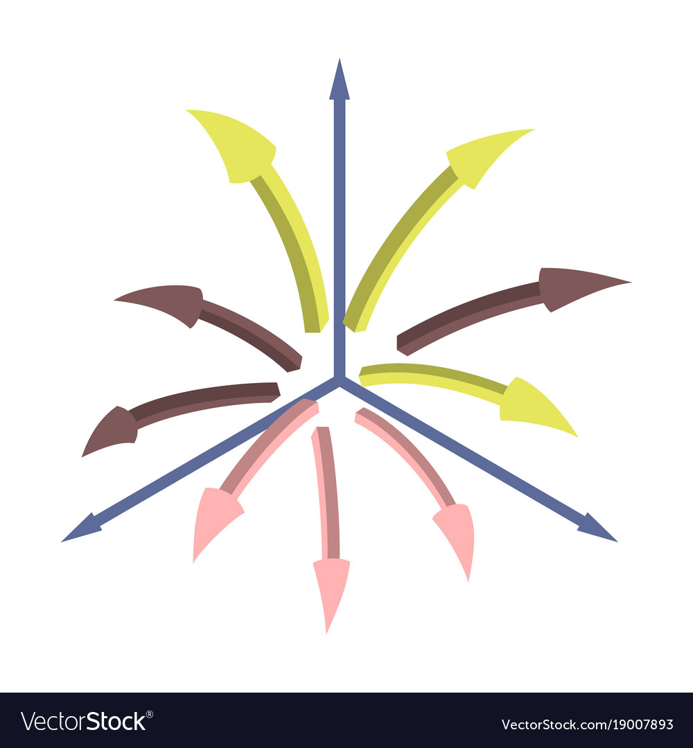Flat icon on stylish background arrow chart