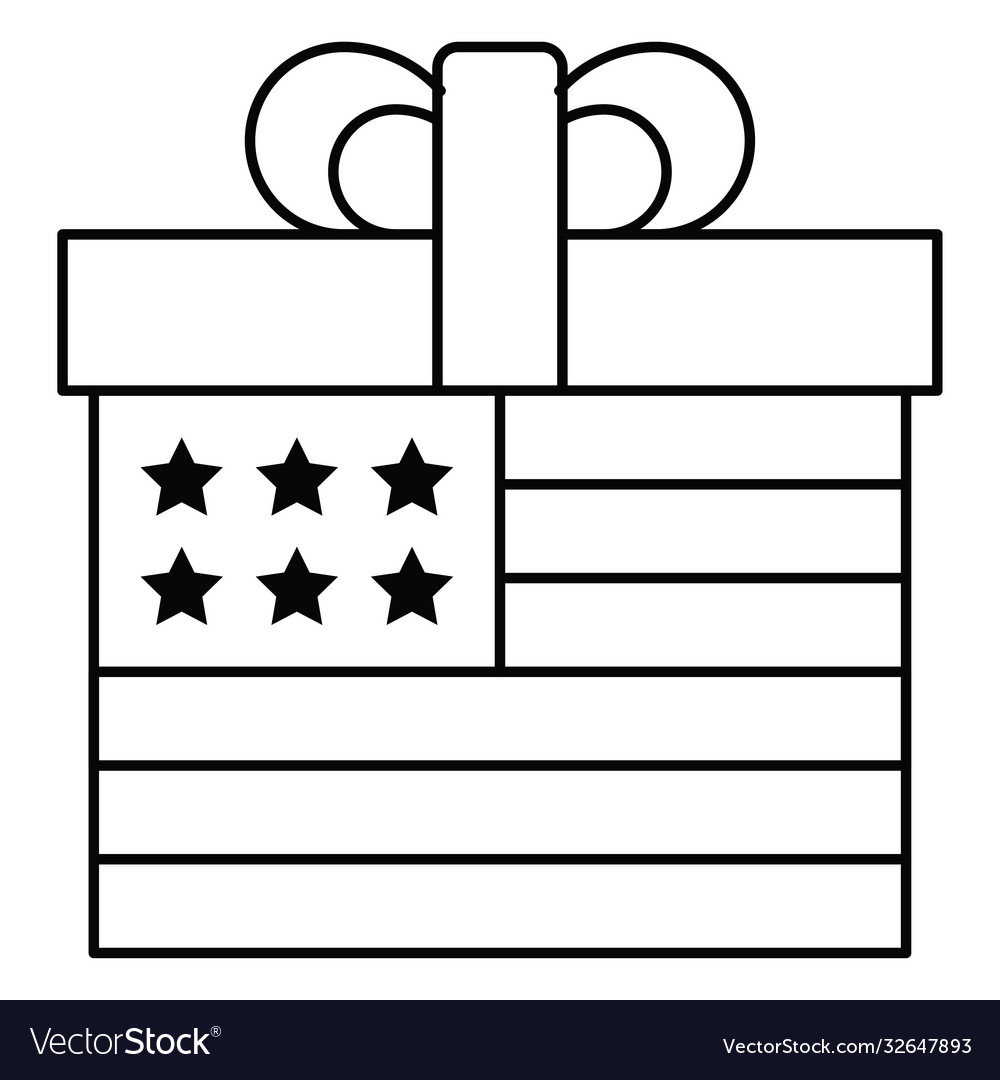 Geschenkbox vereinte staatliche Unabhängigkeit Tag verbunden
