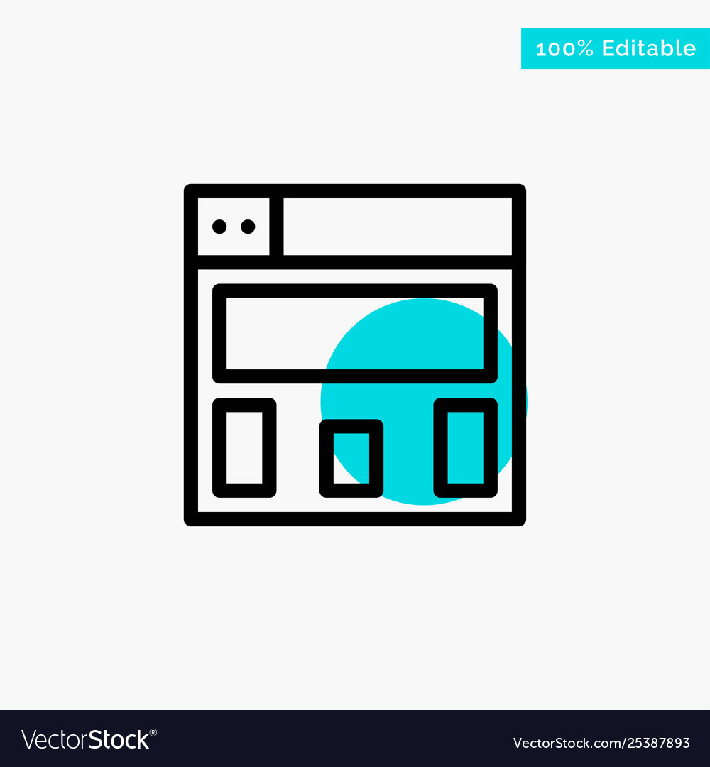 Graphics design layout turquoise highlight circle vector image Graphics design layout turquoise highlight circle