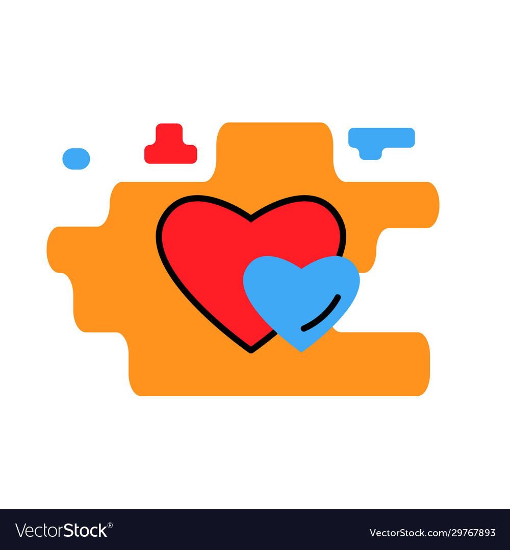 Heart icon trendy modern concept relationship