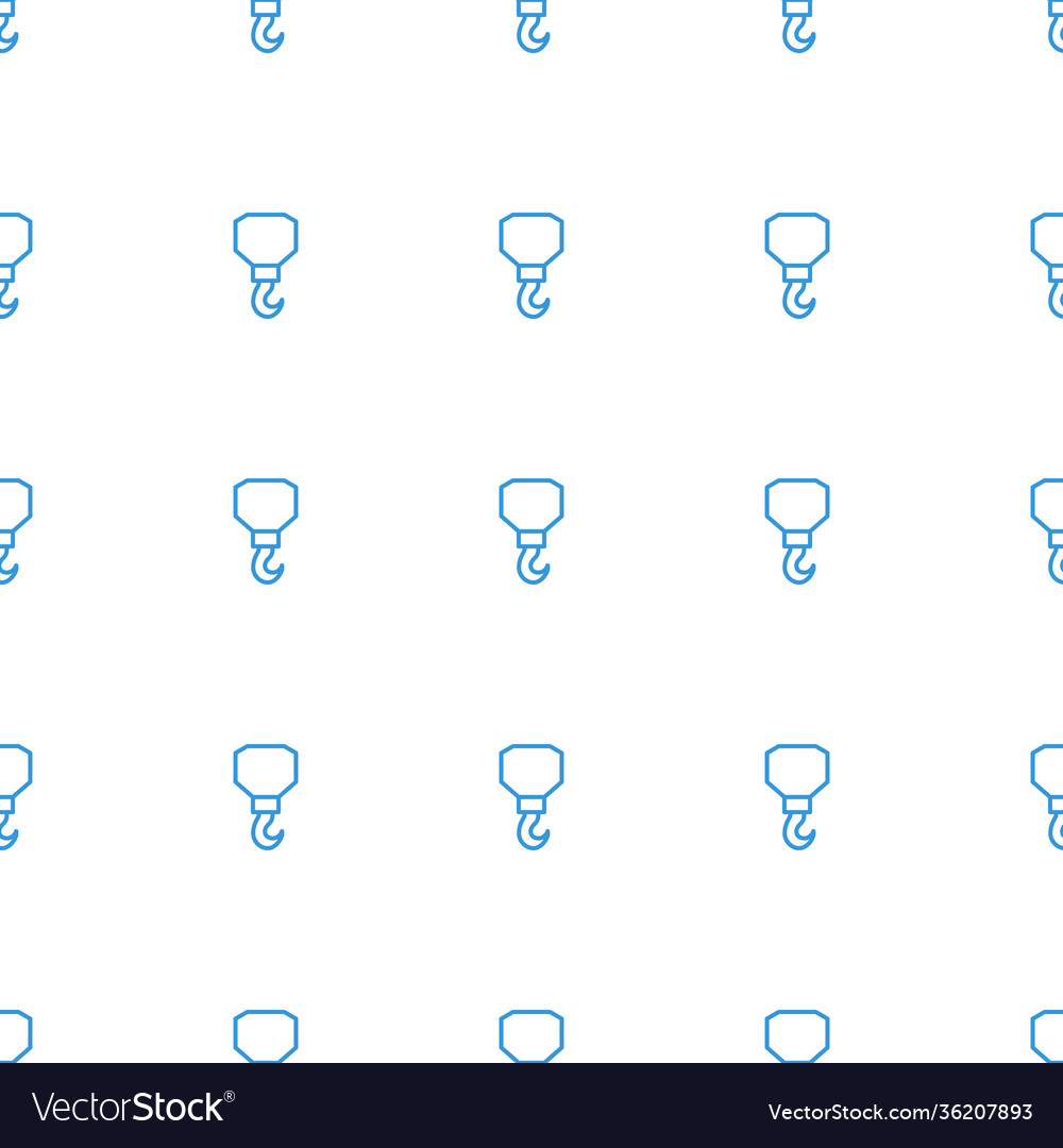 Hook icon pattern seamless white background