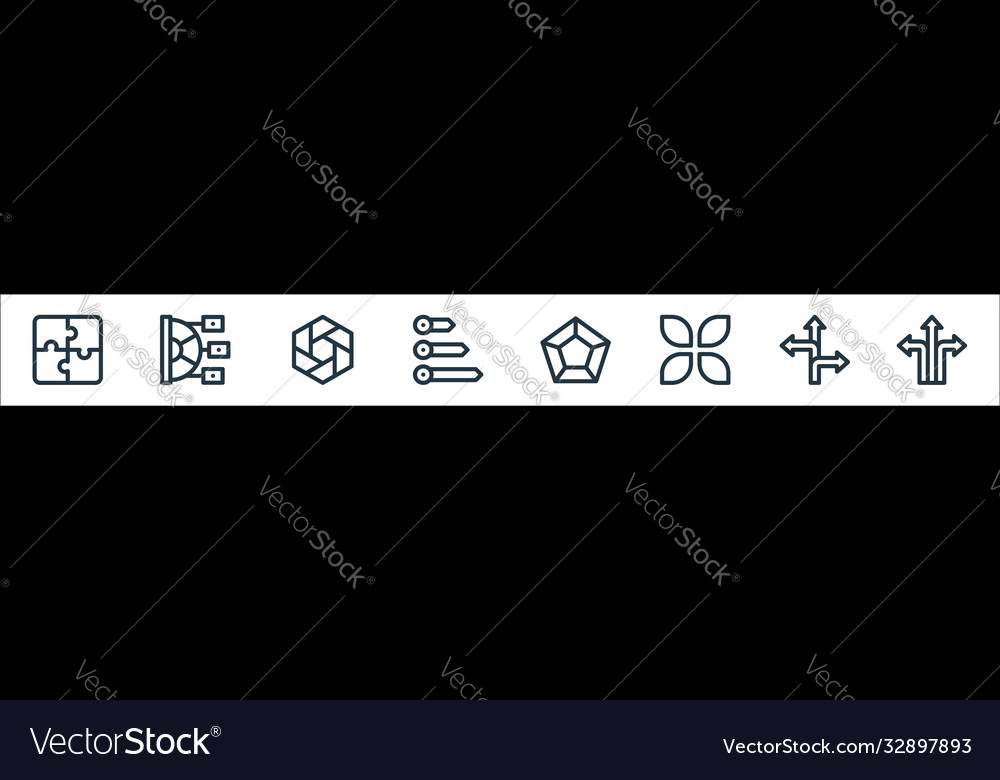 Infographic elements line icons linear set