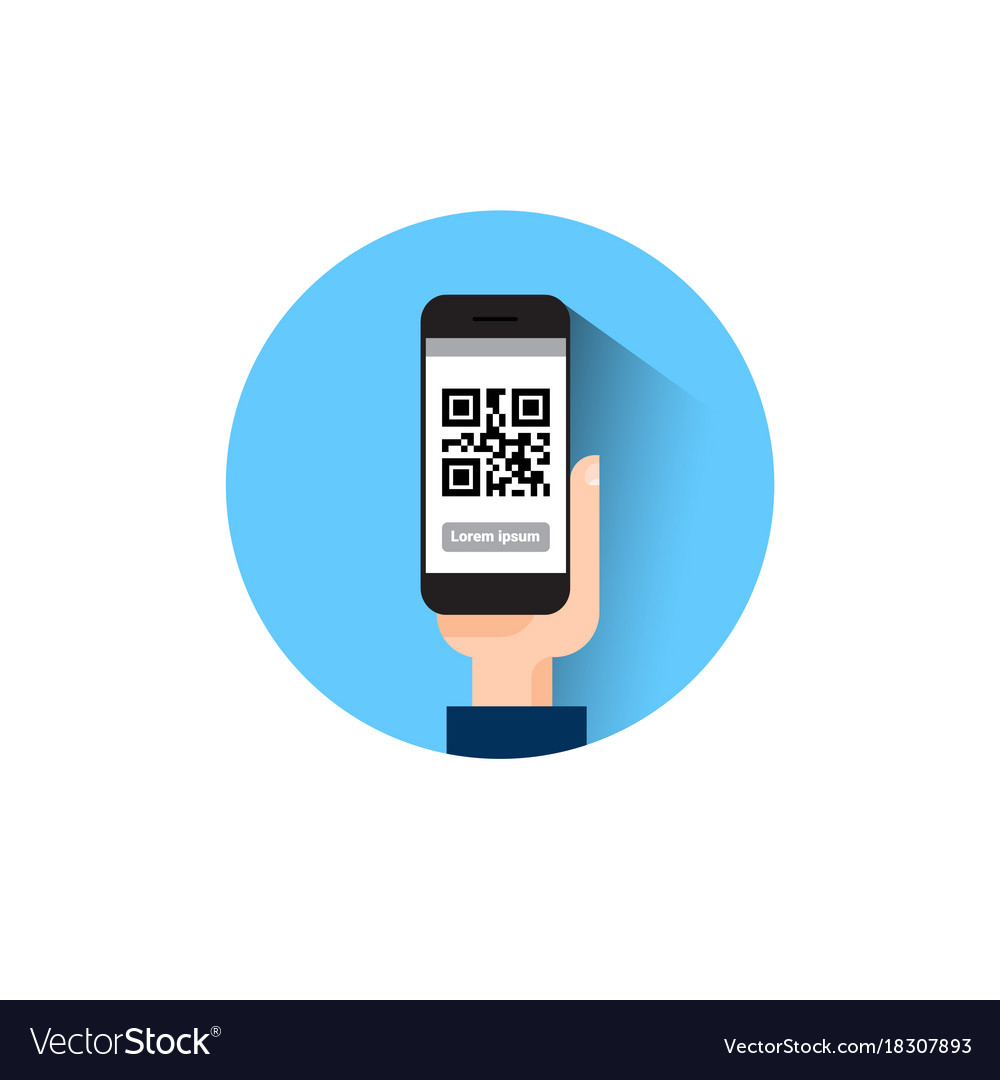 QR Code Scanning Smartphone Icon