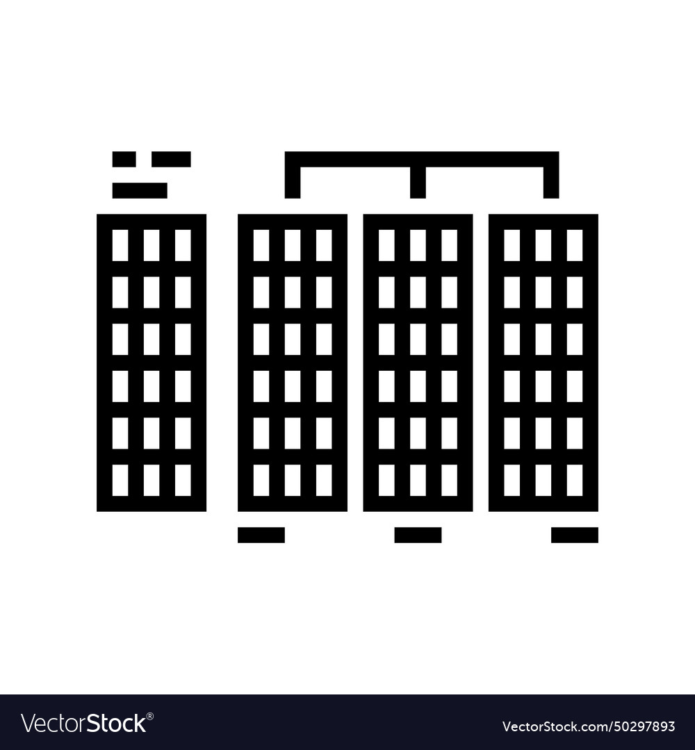 Radix sort algorithm line icon vector image Radix sort algorithm line icon