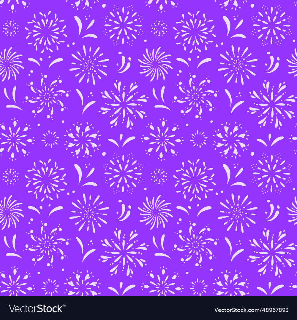 Seamless pattern of fireworks display