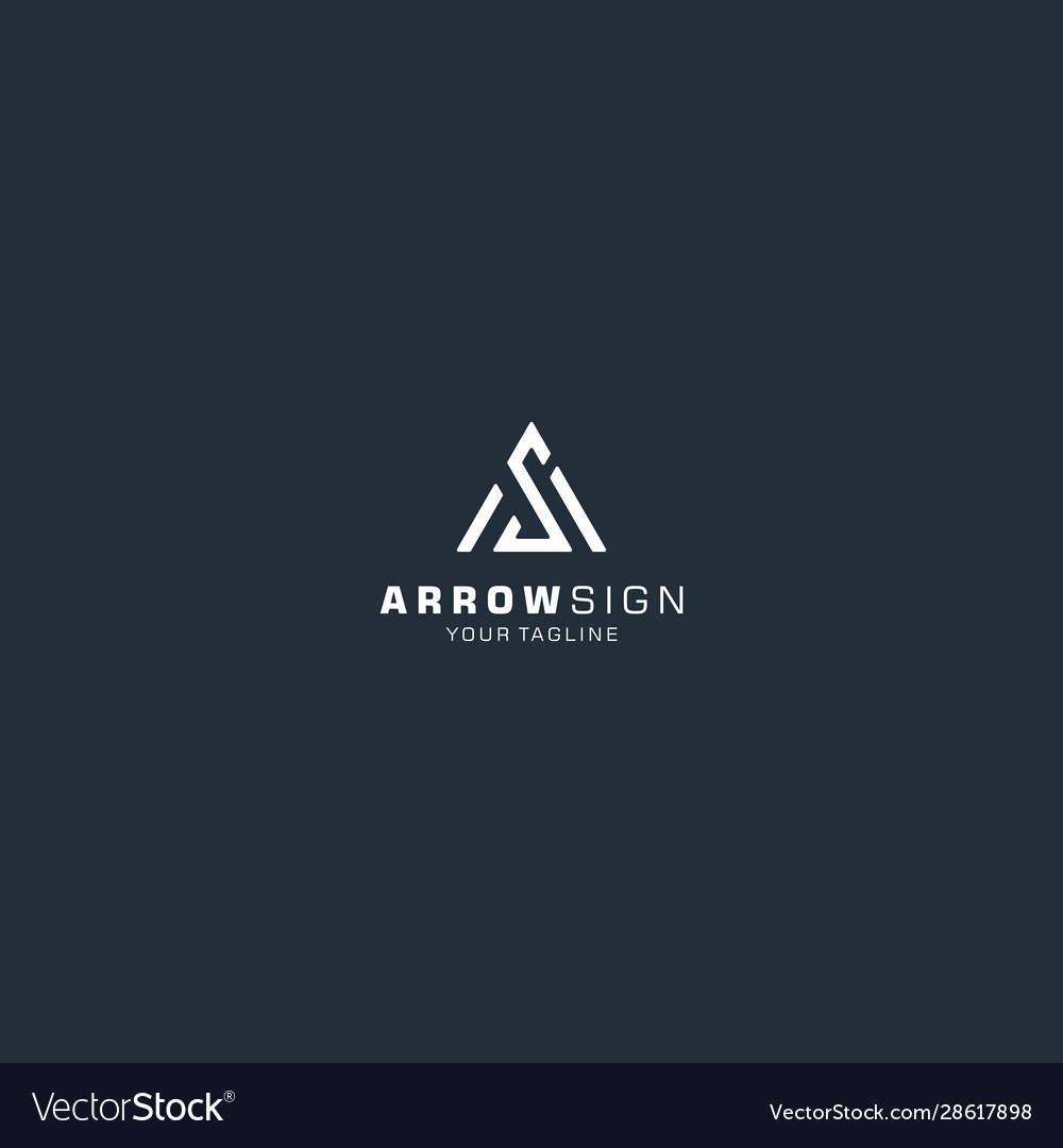 Arrow sign logo design template Royalty Free Vector Image