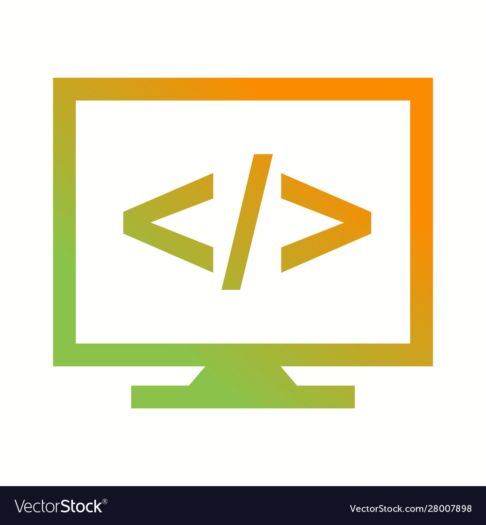 Beautiful coding glyph icon