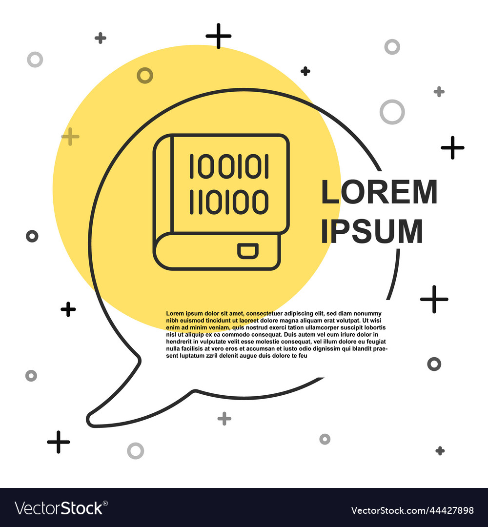 Black line books about programming icon isolated vector image Black line books about programming icon isolated